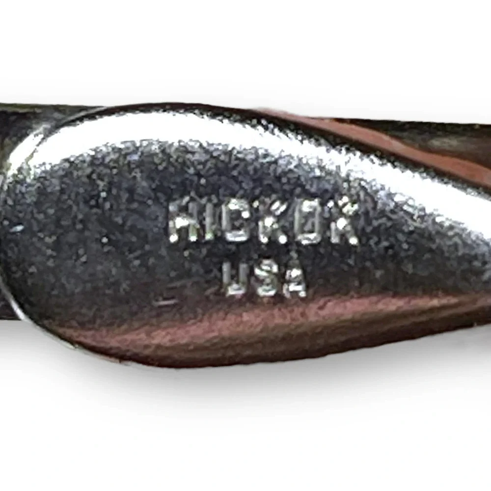 Hickok Vintage Silver Tone Faux Moonstone Tie Clip